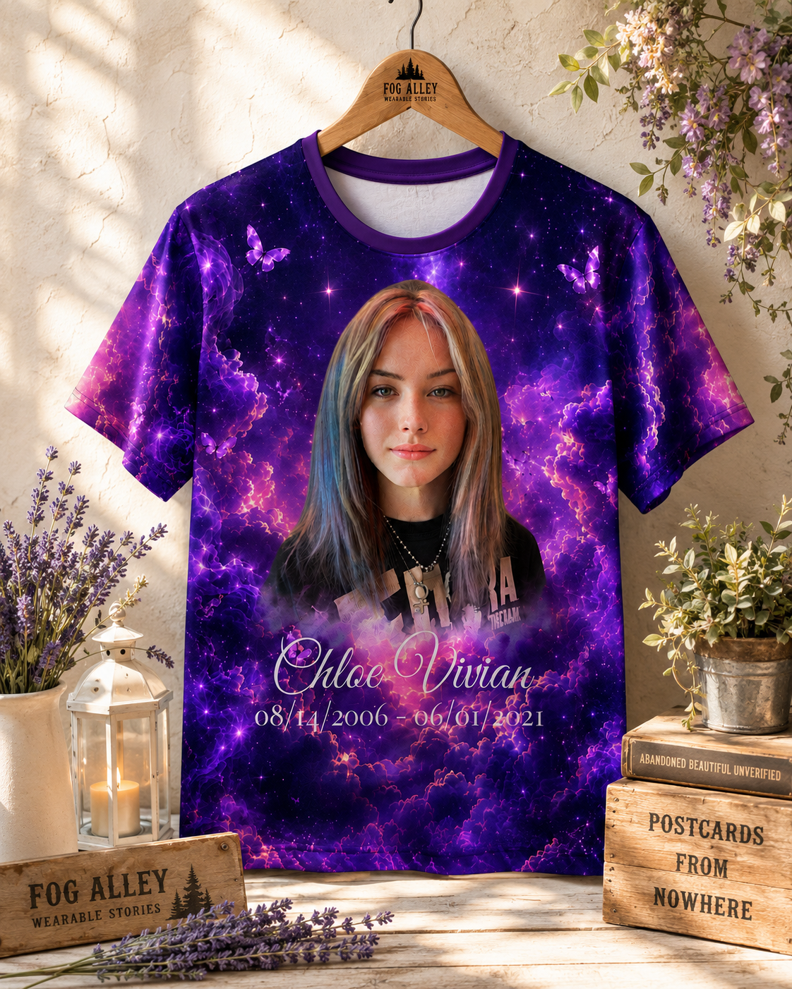 Personalized Memorial Shirt with Photo, Custom All Over Print Memorial T-Shirt, Front & Back In Memory Shirt, Remembrance Gift