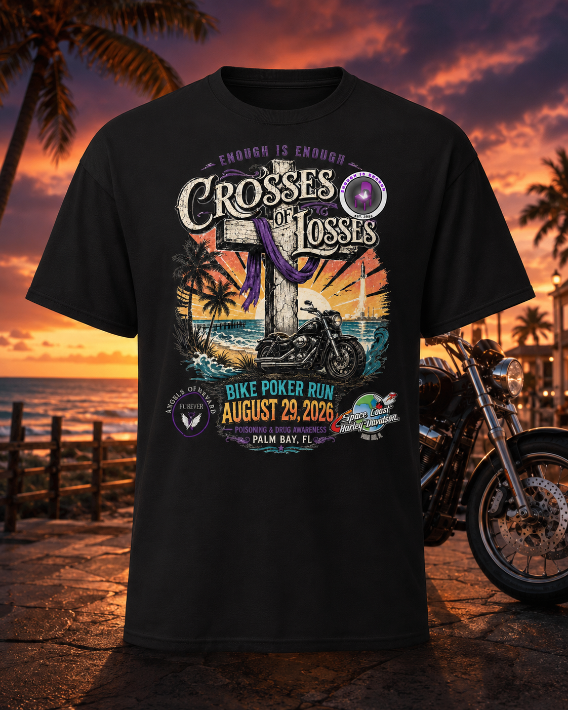 Crosses of Losses Bike Poker Run Shirt